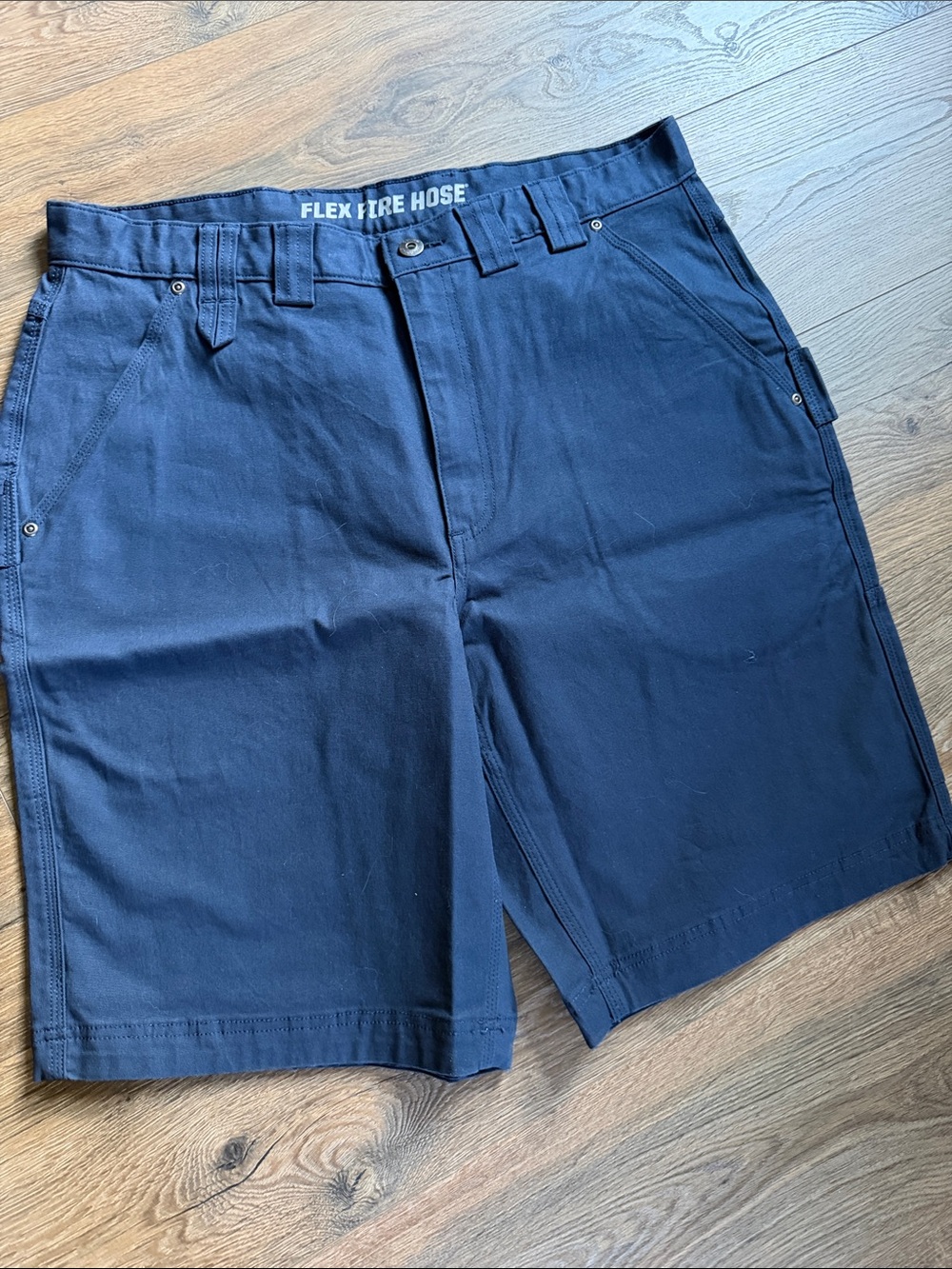 Duluth Trading Co Flex Fire Hose Navy Blue Cargo Work Shorts Men’s 36 11” Inseam